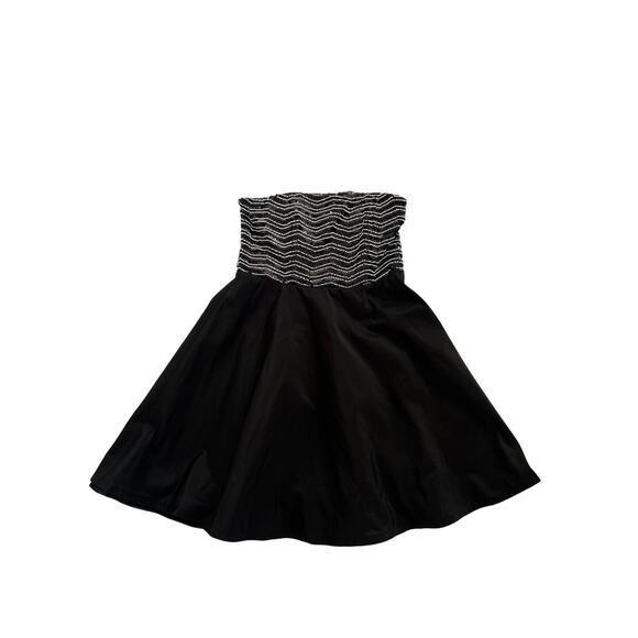 NWT Alice & Olivia Dress Size 8 Sequin Embellished Strapless Flare Cocktail Mini - Picture 1 of 15